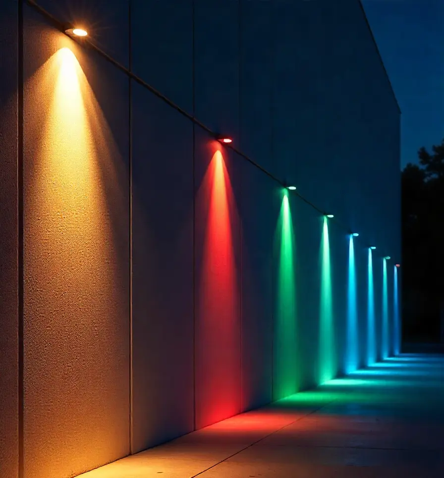 Luminarias diferentes colores