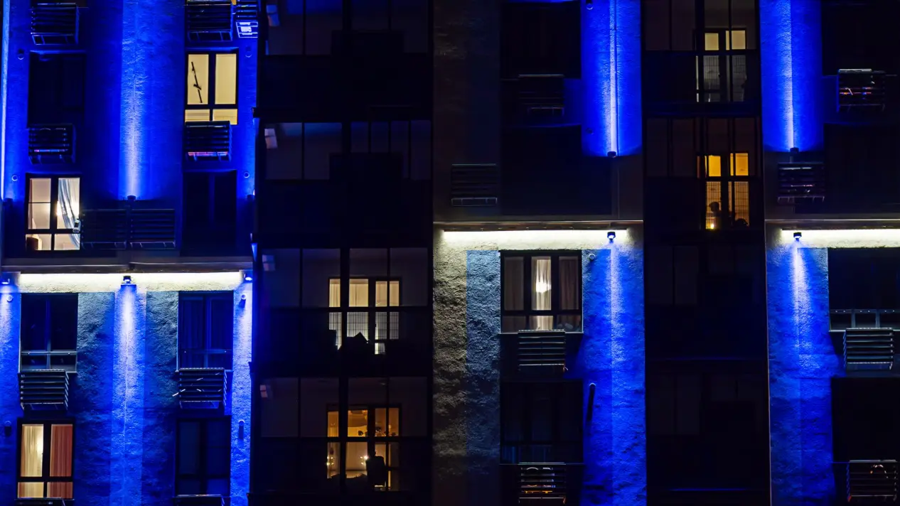 Luminaria Axent Collection color Azul