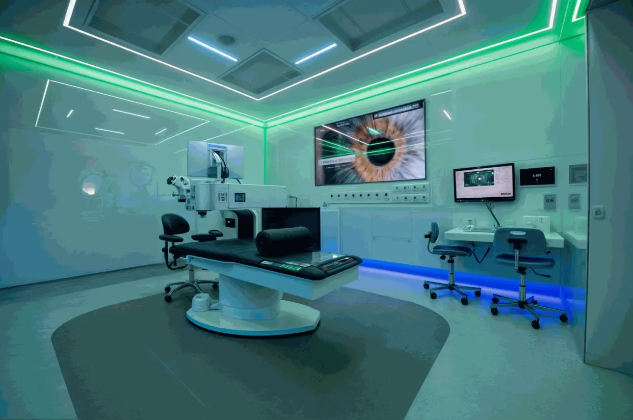 Iluminación LED técnica y ambiental en el Instituto de Oftalmología del Hospital Clínic de Barcelona, proyecto realizado por Luxes.